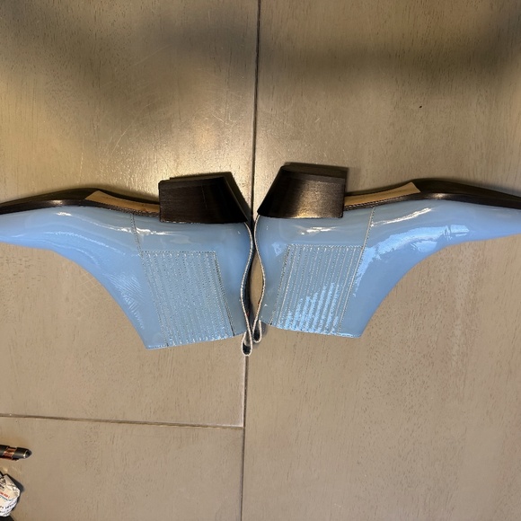 AEYDE - new! (38) Periwinkle Lt Blue Patent Leather Booties - Picture 6 of 8